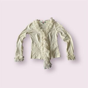 Elegant Cream Long Sleeve Top